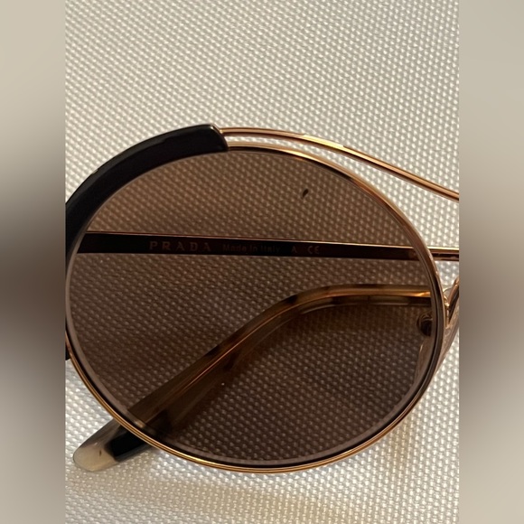 Authentic Prada Women's Sunglasses Gold & Brown - Picture 8 of 10